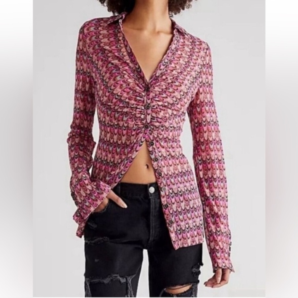 Free People Lucky Shirtee in Mauve